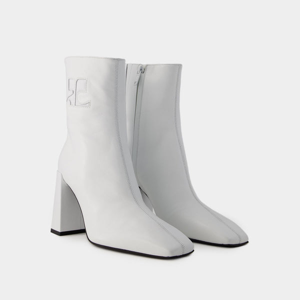 Bottines Heritage - Courreges - Cuir - Blanc Héritage