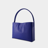 Sac Porté Épaule Leonore L - Ines de la Fressange - Cuir - Bleu Cobalt