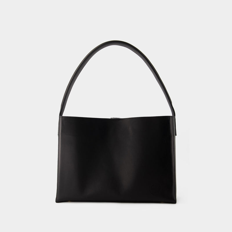 Sac Porté Épaule Leonore L - Ines de la Fressange - Cuir - Noir