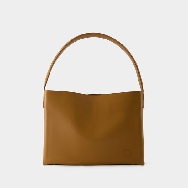Sac Porté Épaule Leonore L - Ines de la Fressange - Cuir - Camel