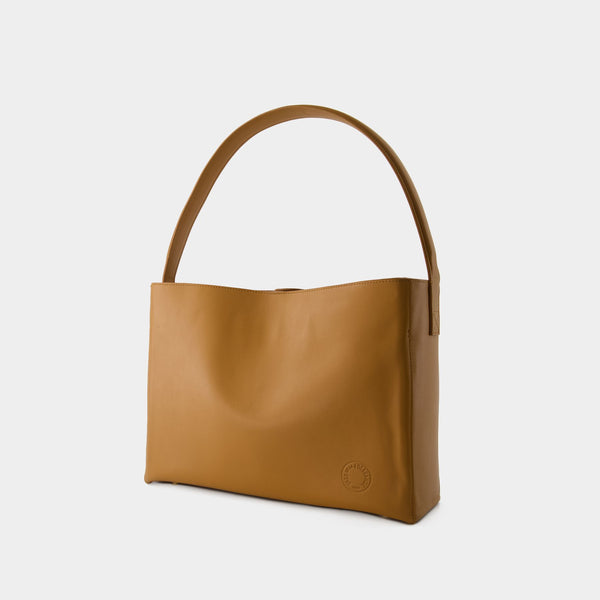 Sac Porté Épaule Leonore L - Ines de la Fressange - Cuir - Camel