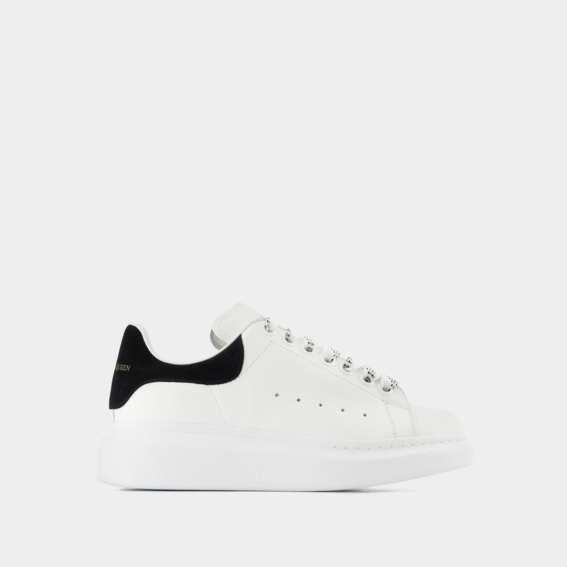 Sneakers Oversized Alexander Mcqueen Cuir Blanc/Noir