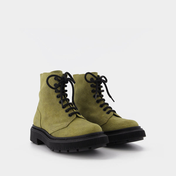 Bottines Type 165 en Cuir Kaki