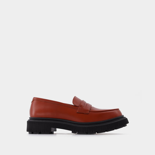 Mocassins 159 en Cuir Rouge