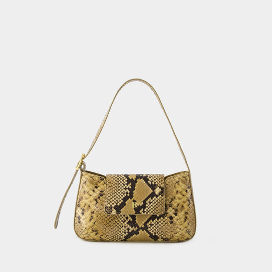 Sac Porté Épaule Baguette - Rouje - Cuir - Python Naturel