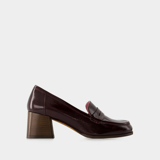 Mocassins Dorothee - Rouje - Cuir - Vintage Bordeaux