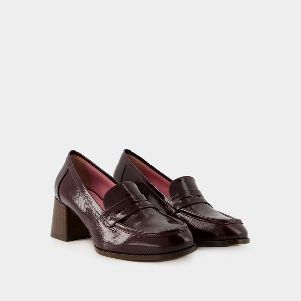 Mocassins Dorothee - Rouje - Cuir - Vintage Bordeaux