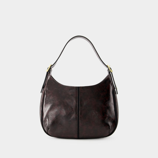 Sac Hobo Frenchy - Rouje - Cuir - Noir Vernis Tortue
