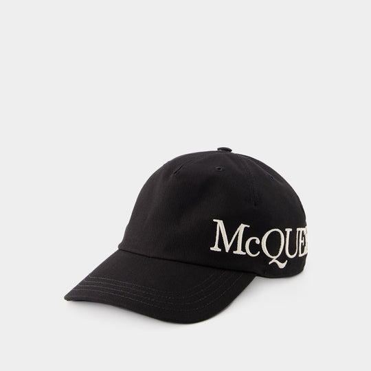 Casquette Oversize - Alexander Mcqueen - Coton - Noir