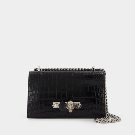 Sac Jewelled Satchel en Cuir Noir