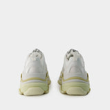 Sneakers Triple S - Balenciaga - Cuir Végétal - Blanc