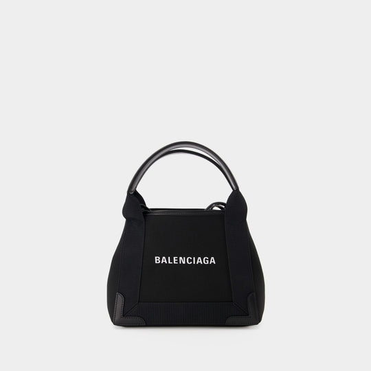 Sac À Bandoulière Navy Cabas Xs Aj - Balenciaga - Toile - Noir/ Noir