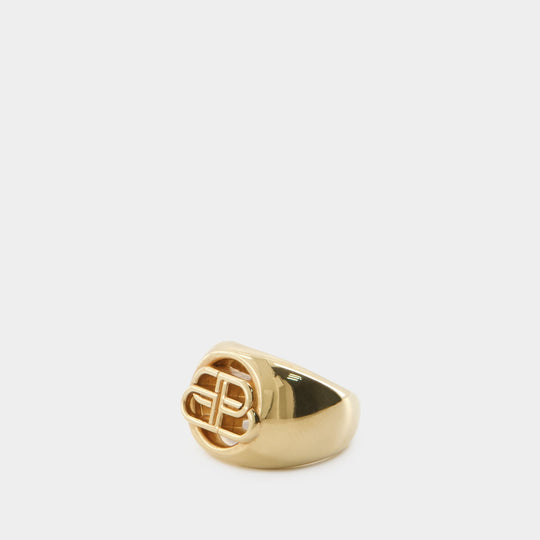 Bague Bb Signet Ring - Balenciaga - Doré