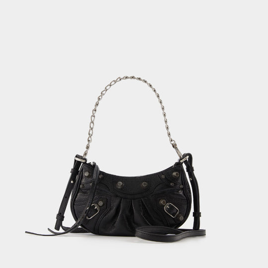 Sac Le Cagole Mini - Balenciaga - Cuir - Noir