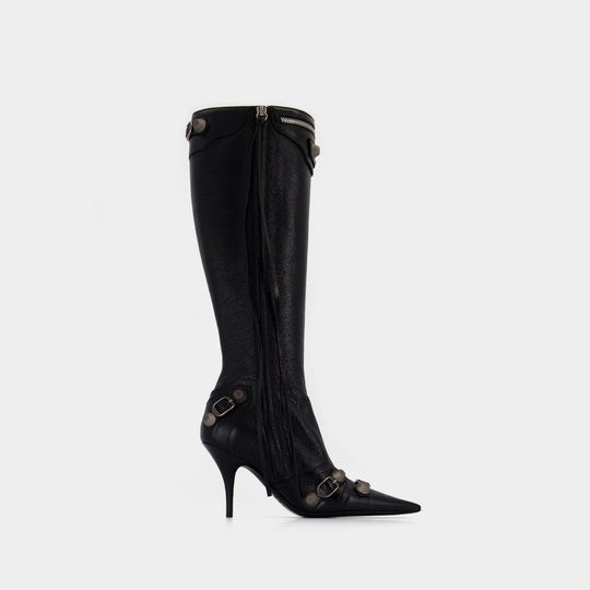 Bottes Cagole H90 - Balenciaga - Cuir - Noir