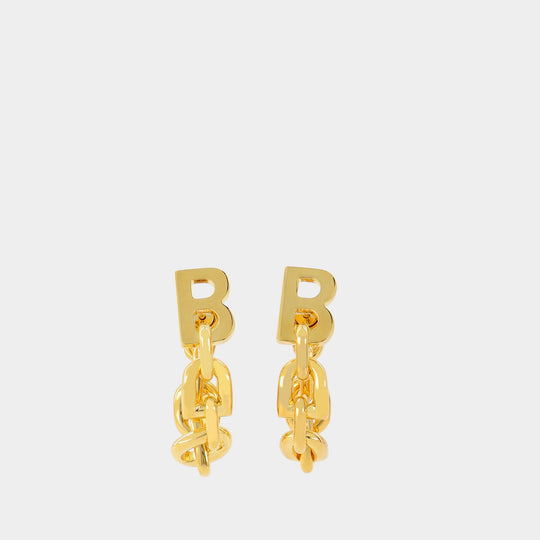 Boucles d'Oreilles en Laiton Doré Brillant