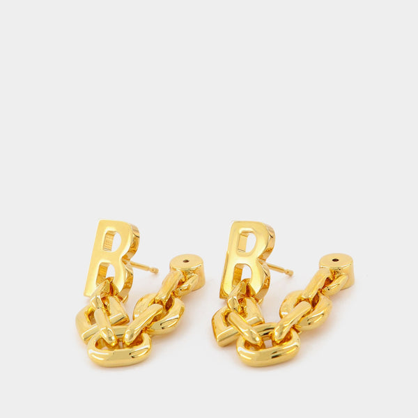 Boucles d'Oreilles en Laiton Doré Brillant