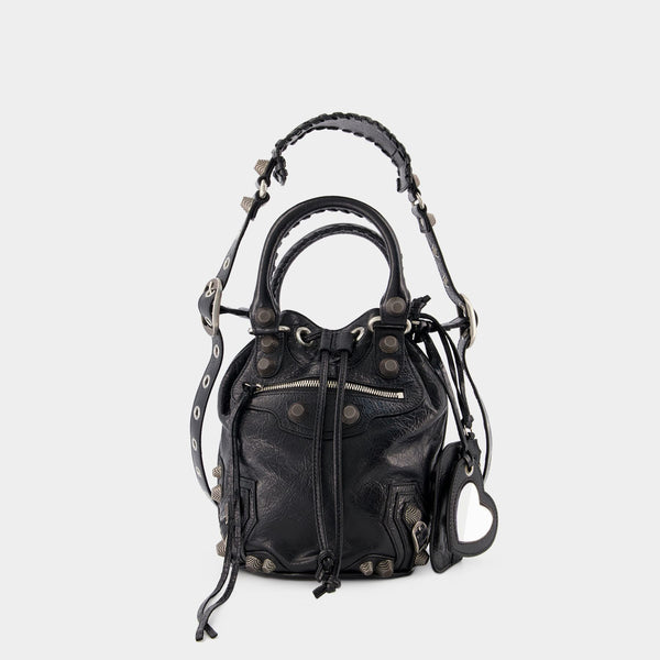 Sac Le Cagole Bucket S - Balenciaga - Cuir - Noir