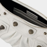 Wallet on Chain Le Cagole Mini - Balenciaga - Cuir - Optic White