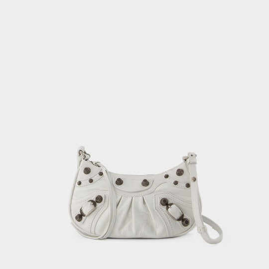 Wallet on Chain Le Cagole Mini - Balenciaga - Cuir - Optic White