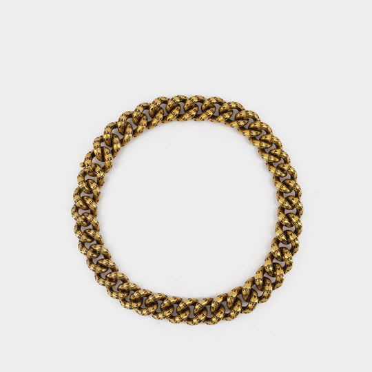 Collier Logo en Laiton Doré