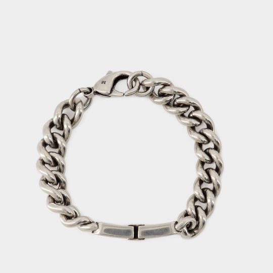 Bracelet BB Icon Gourmet - Balenciaga - Laiton - Antique Silver