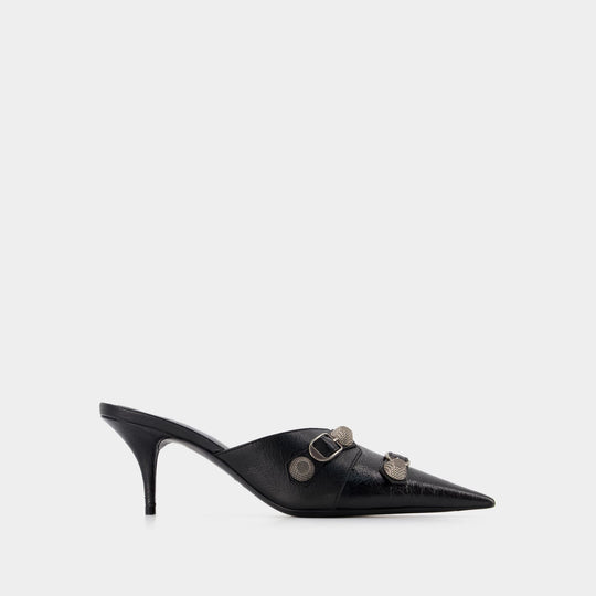 Mules Cagole M70 - Balenciaga - Cuir - Noir