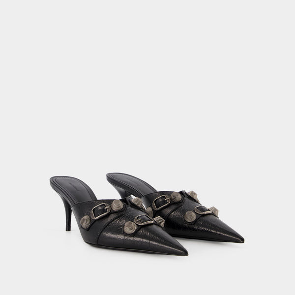 Mules Cagole M70 - Balenciaga - Cuir - Noir