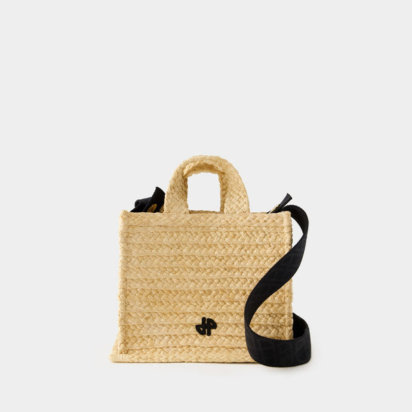 Cabas Patou Small - PATOU - Raphia - Beige