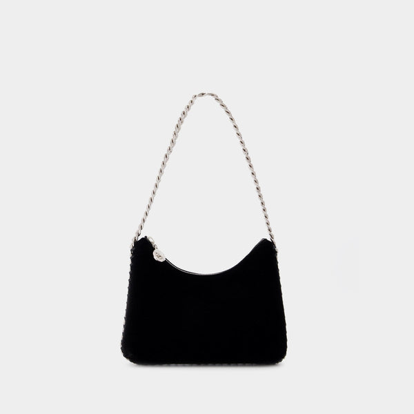 Sac Mini Falabella Crystal Chain en Cuir Noir