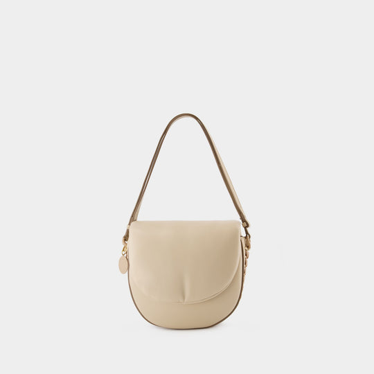 Sac M Flap Puffy Alter Mat - Stella Mccartney - Cuir Vegan - Beige