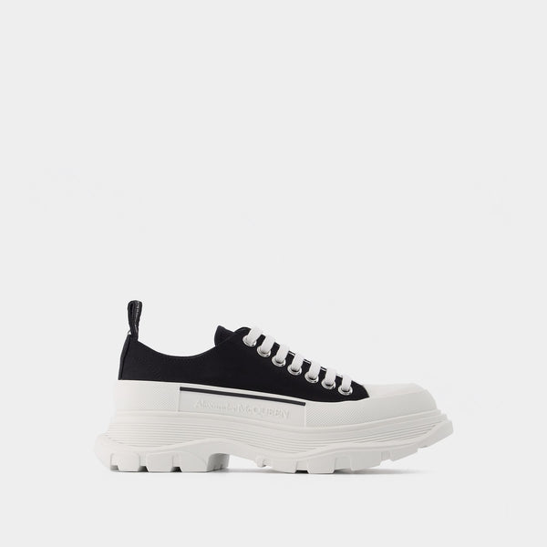 Baskets Tread Slick en Toile Noire & Blanche