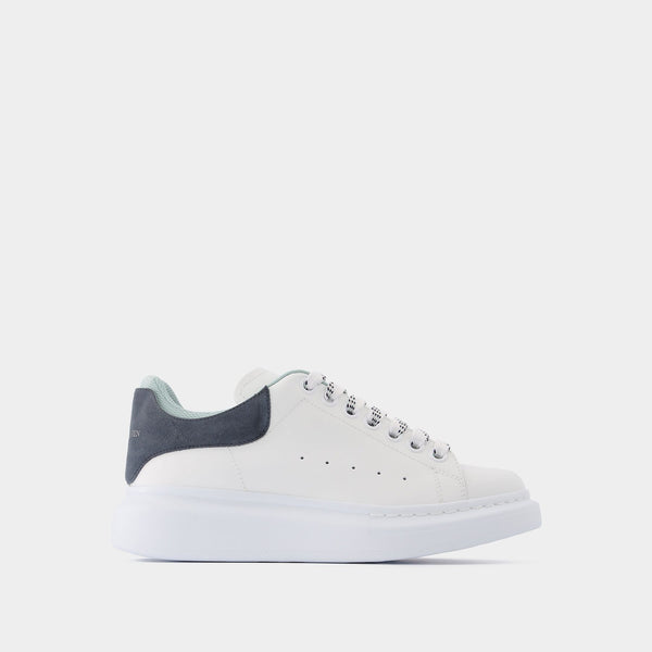 Baskets Oversize en Cuir Blanc & Argent