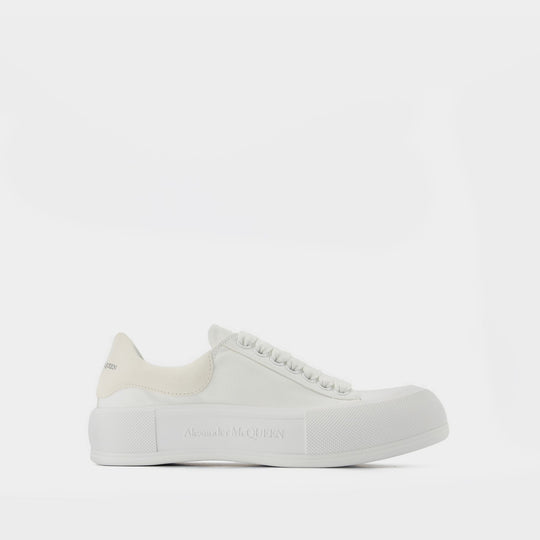 Sneakers Oversized - Alexander Mcqueen - Cuir - Blanc