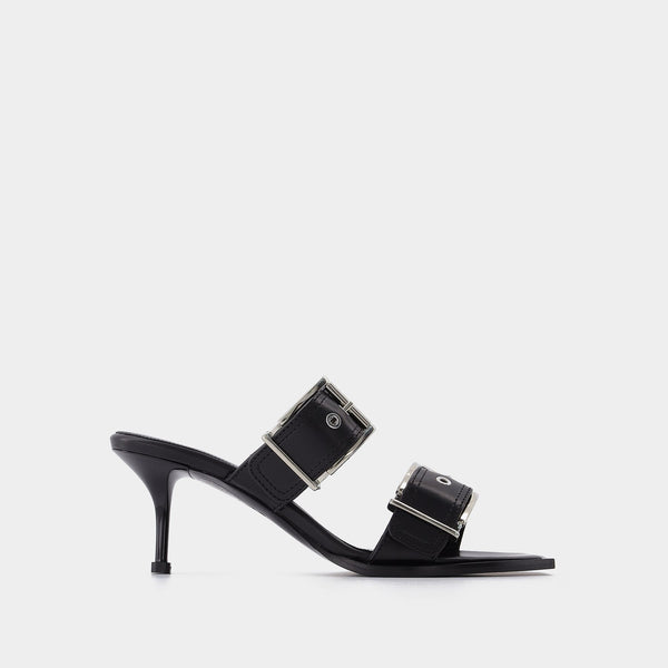 Escarpins en Cuir Noir/Argent