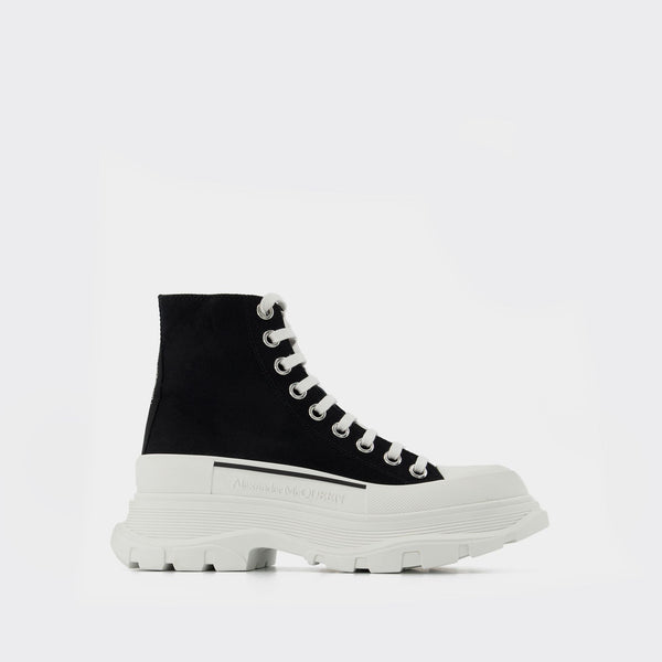 Baskets Bottines Tread en Cuir Noir