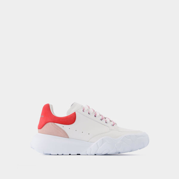 Baskets New Court en Cuir Blanc