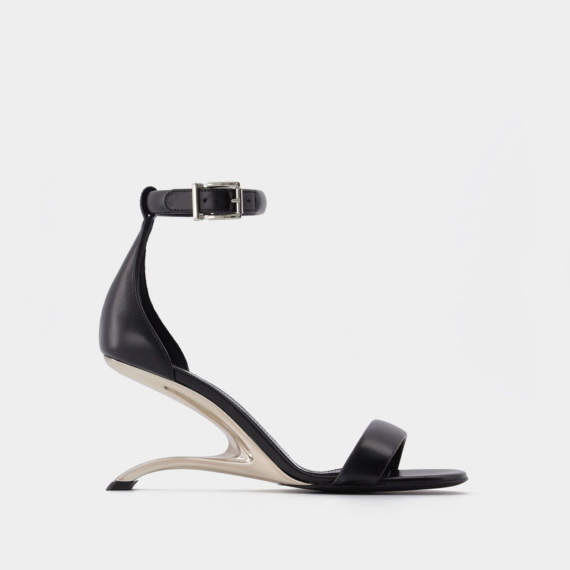 Sandales Runway en Cuir Noir