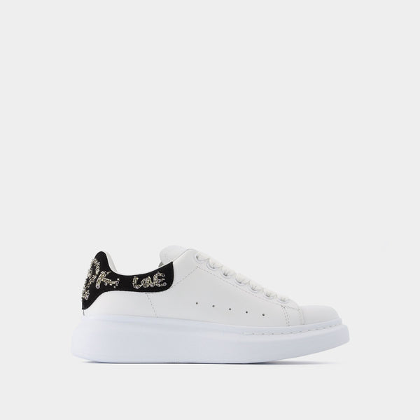Baskets Oversize en Cuir Blanc & Noir
