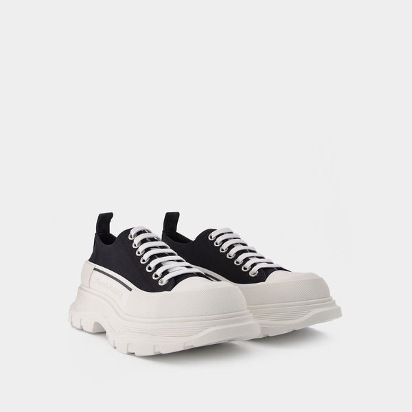 Baskets Tread slick en Cuir Noir