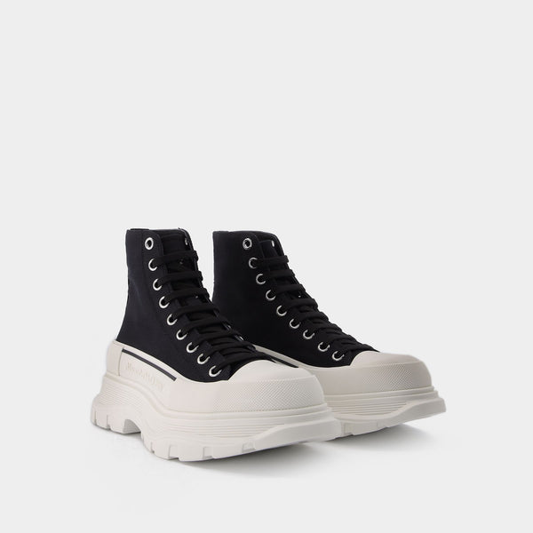 Baskets Tread Slick Boots en Cuir Noir