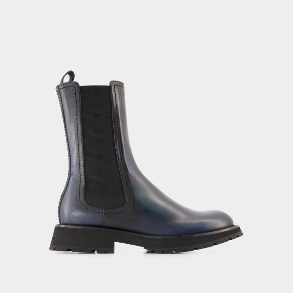 Bottes Chelsea - Alexander McQueen - Cuir - Anthracite