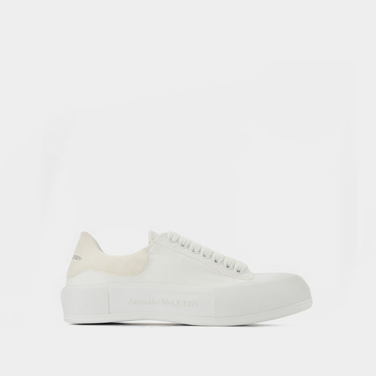 Sneakers Deck Plimsoll - Alexander Mcqueen - Toile - Blanc