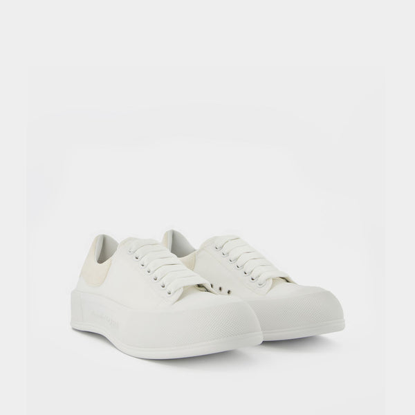 Sneakers Deck Plimsoll - Alexander Mcqueen - Toile - Blanc