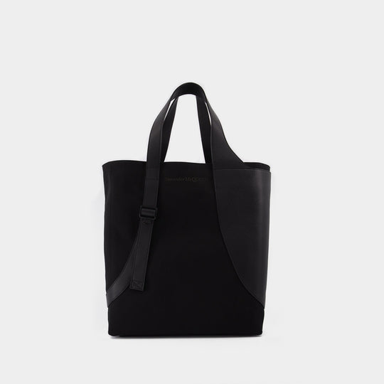 Sac Cabas à Bandoulière, Taille M, en Polyester Noir
