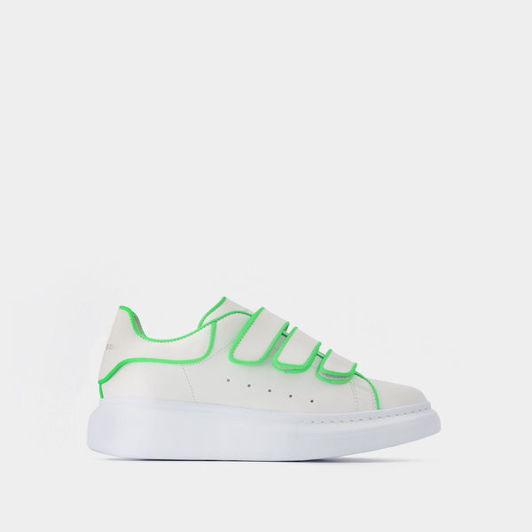 Baskets Oversize en Cuir Blanc/Green