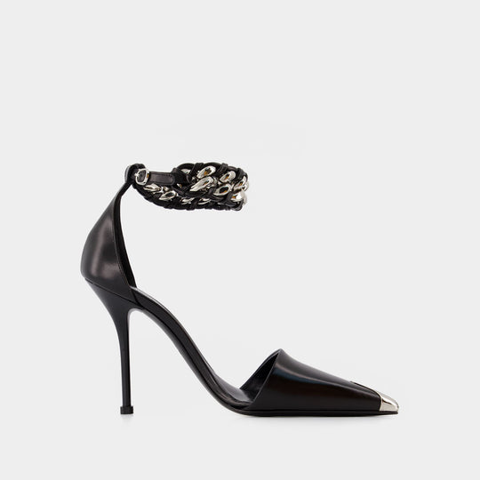 Talons Punk - Alexander Mcqueen - cuir - Noir/Argenté