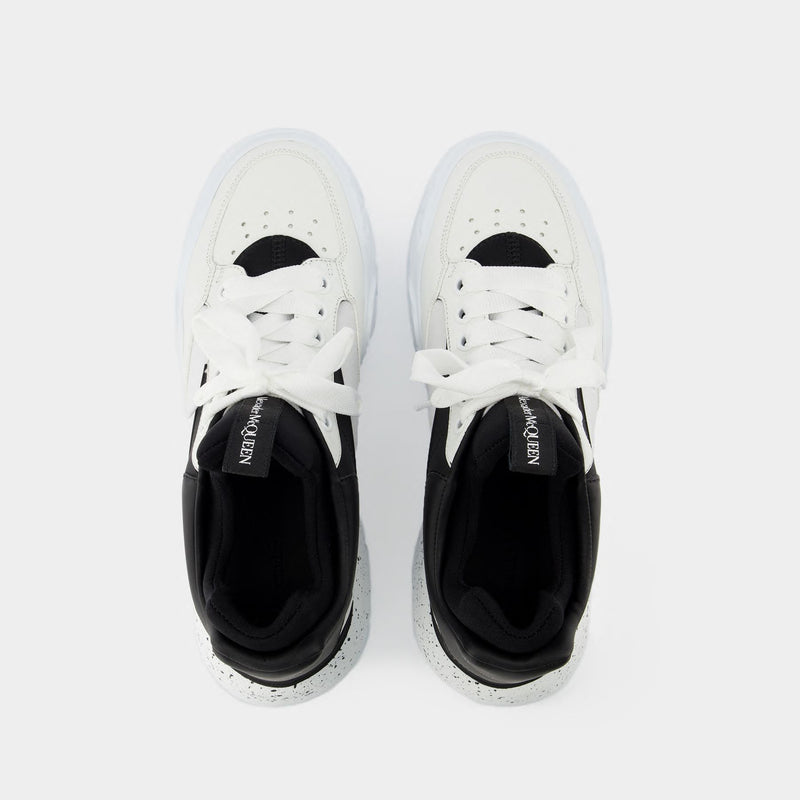Sneakers Court - Alexander Mcqueen - Cuir - Noir/Blanc