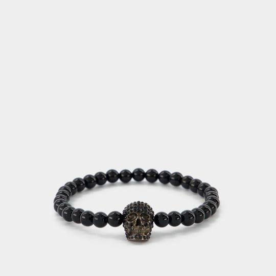 Bracelet Pave Beaded - Alexander Mcqueen - Métal - Noir