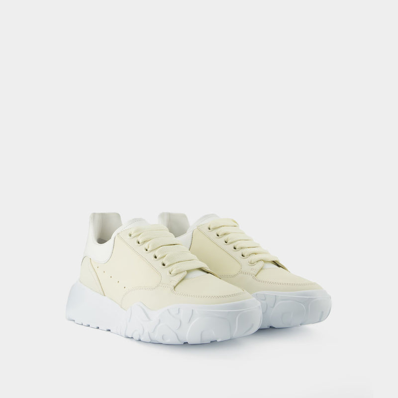 Sneakers Court - Alexander Mcqueen - Cuir - Crème/Blanc